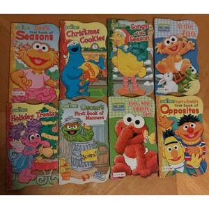 Bendon SESAME STREET Shaped Board Books Lot of 8 Beginnings & First Books 2000's